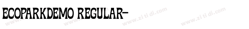 ecoparkdemo regular字体转换